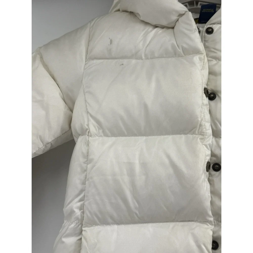 Polo Ralph Lauren White Quilted‎ Puffer Down Jacket Long Girls Size 5